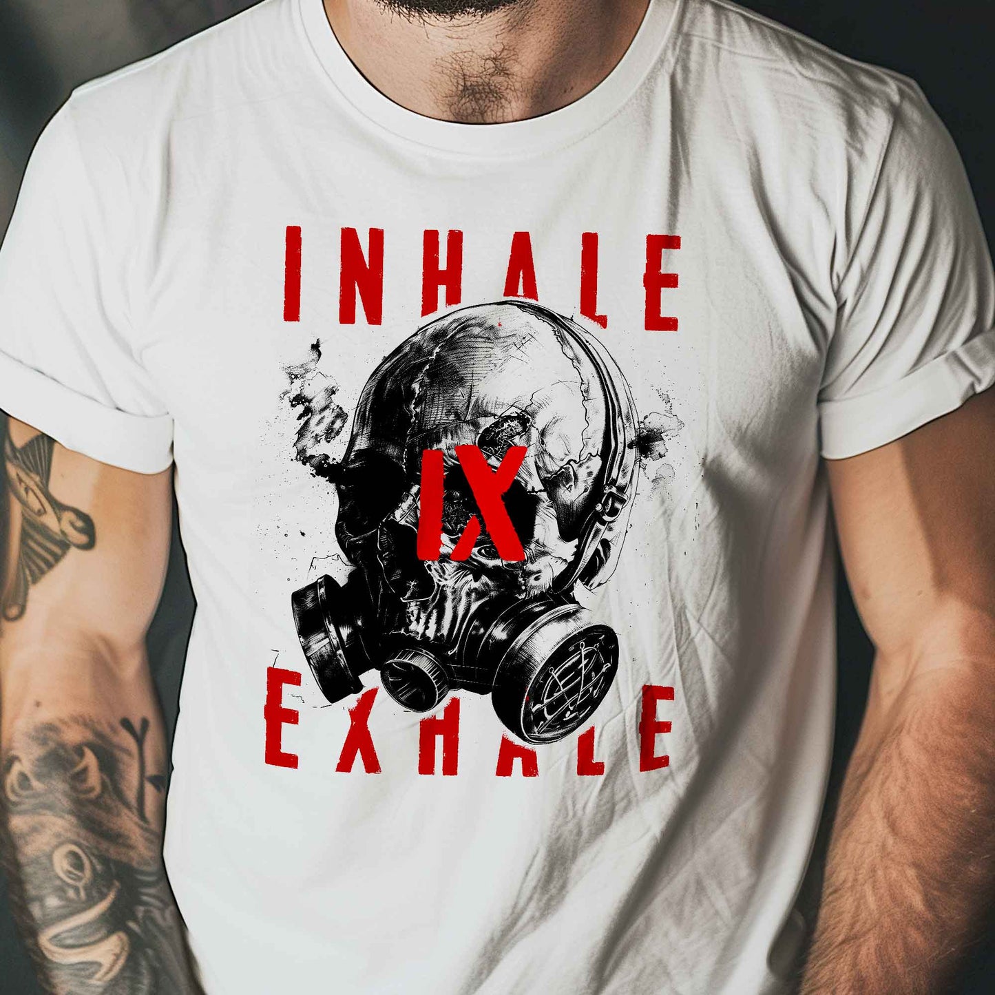 Inhale Exhale | Motiv schwarz/rot