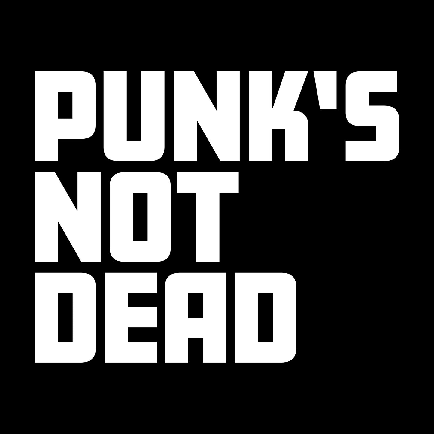 Punk's Not Dead | weißes Motiv