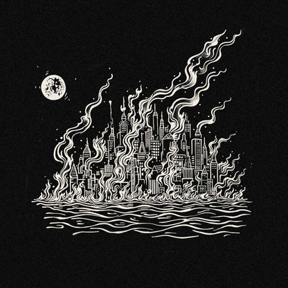 Burn it down | Motiv in dreckigem Weiß