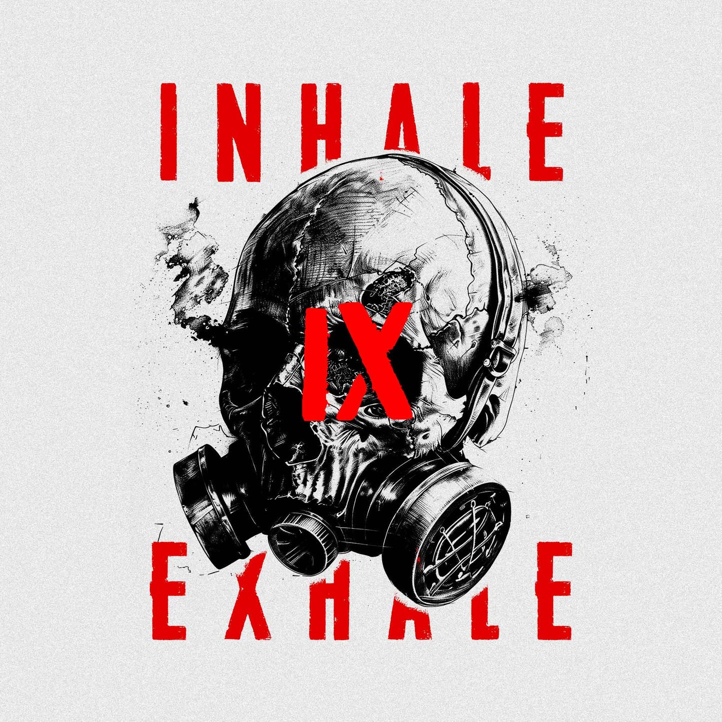 Inhale Exhale | Motiv schwarz/rot
