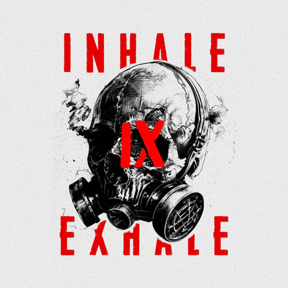 Inhale Exhale | Motiv schwarz/rot