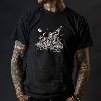 Burn it down | Motiv in dreckigem Weiß