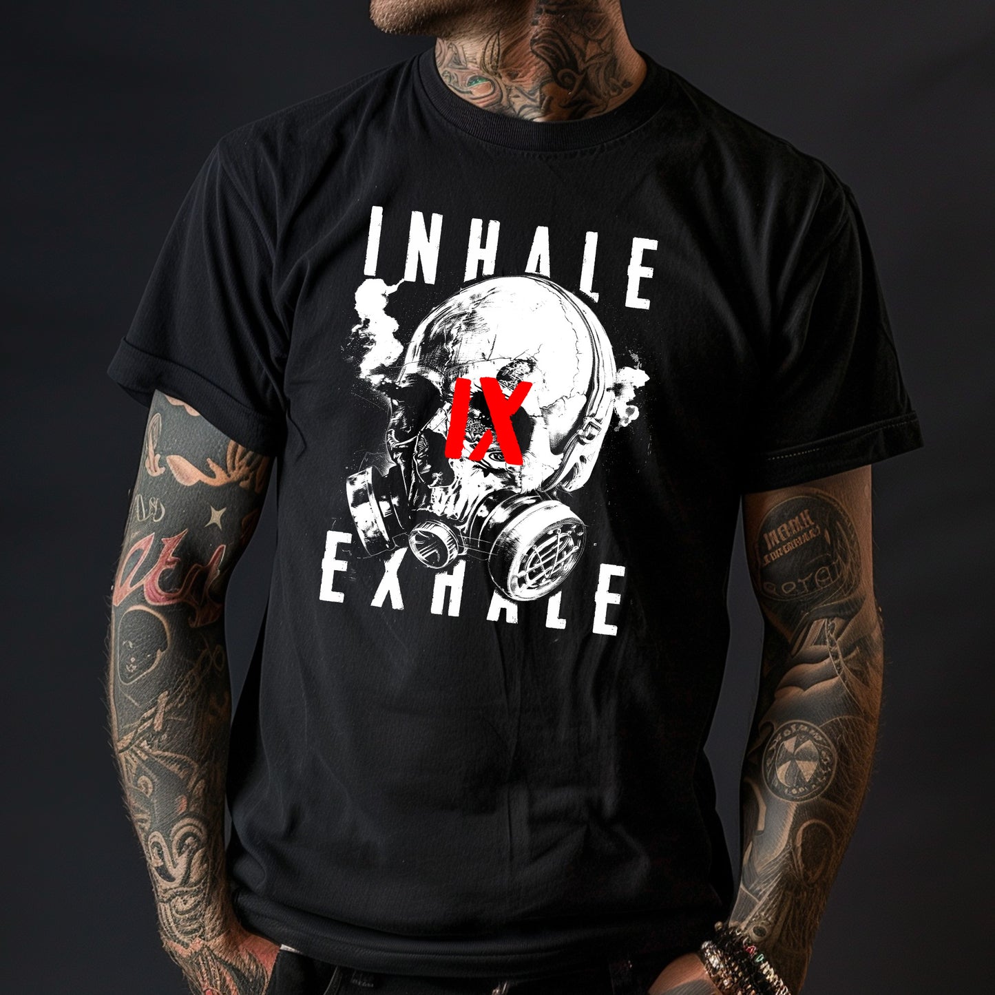 Inhale Exhale | Motiv weiß/rot