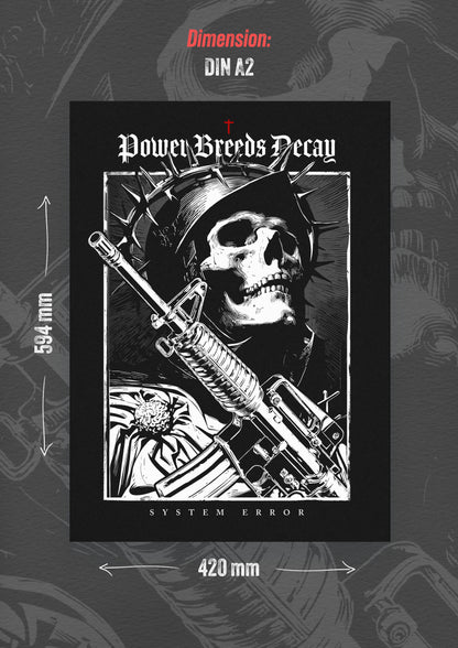 Power breeds decay | A2 Poster
